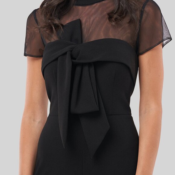 Crepe Bowfront Illusion Jumpsuit - Picture 2 of 4